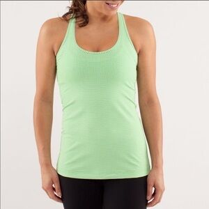 LULULEMON gingham green racerback tank top